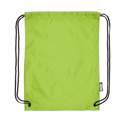 Lime - Back - Bullet Oriole Recycled Drawstring Backpack