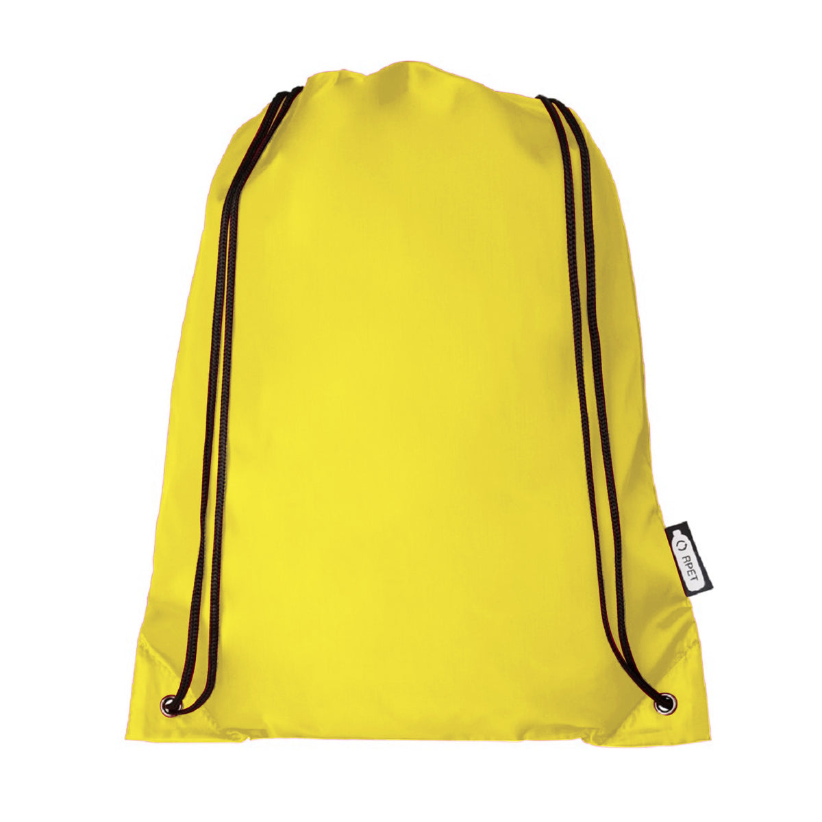 Yellow - Front - Bullet Oriole Recycled Drawstring Backpack