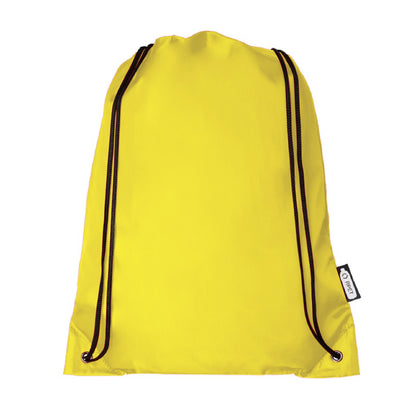 Yellow - Front - Bullet Oriole Recycled Drawstring Backpack
