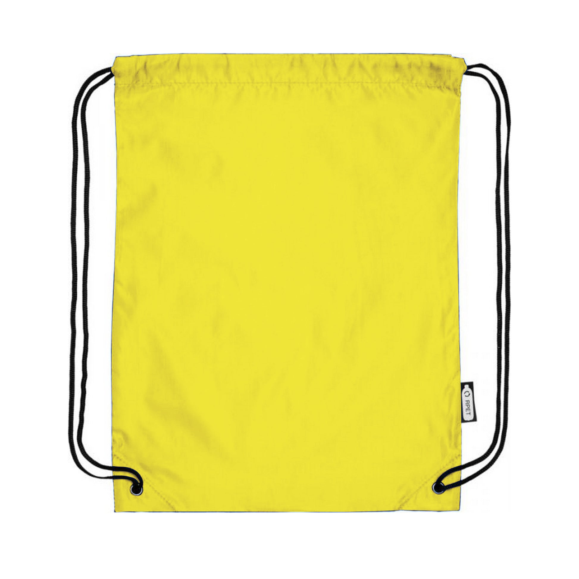 Yellow - Back - Bullet Oriole Recycled Drawstring Backpack