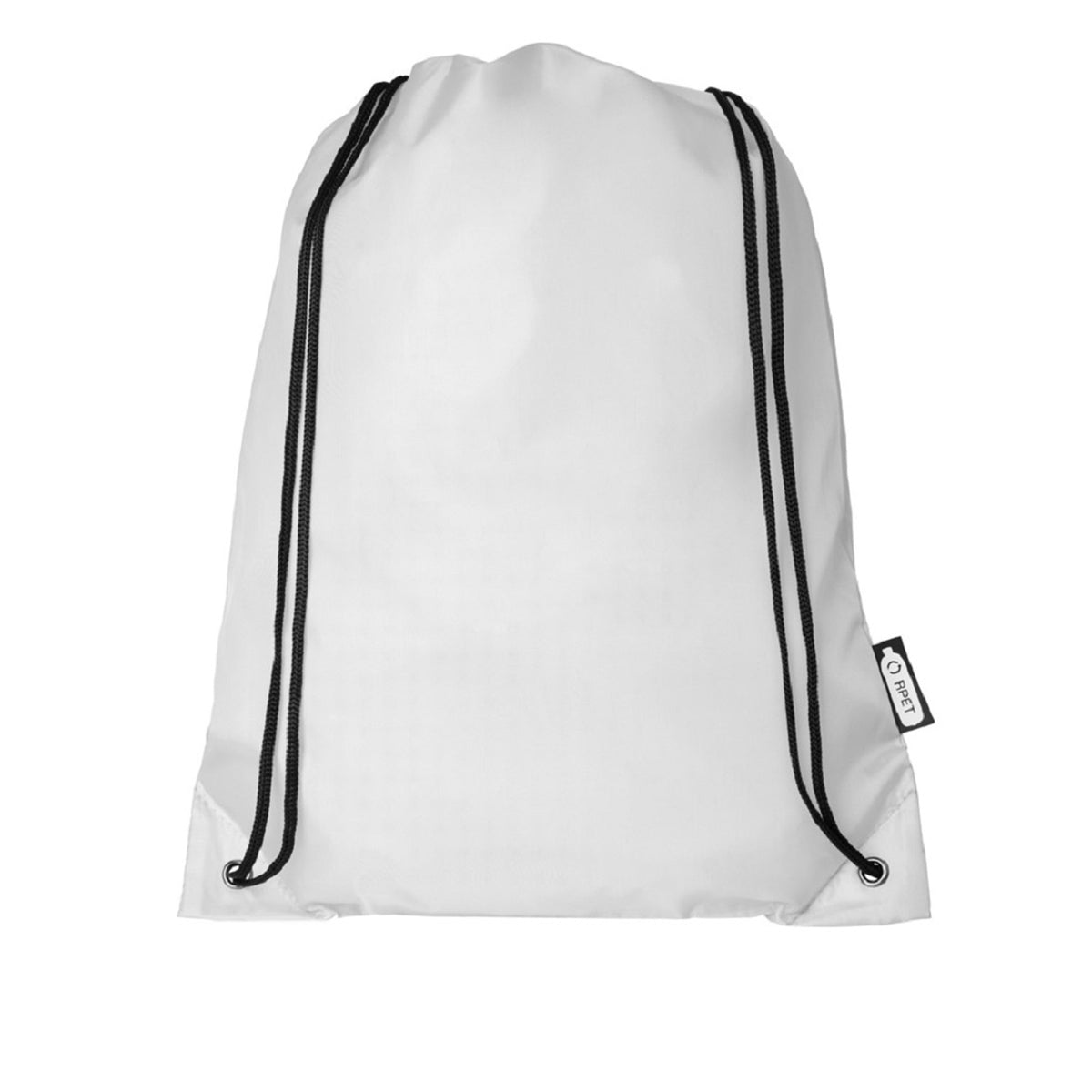 White - Front - Bullet Oriole Recycled Drawstring Backpack