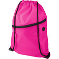Magenta - Front - Bullet Adults Unisex Oriole Zippered Drawstring Backpack