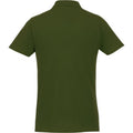 Army Green - Back - Elevate Mens Helios Short Sleeve Polo Shirt