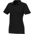 Solid Black - Front - Elevate Womens-Ladies Beryl Short Sleeve Organic Polo Shirt