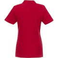 Red - Back - Elevate Womens-Ladies Beryl Short Sleeve Organic Polo Shirt
