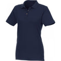 Navy - Front - Elevate Womens-Ladies Beryl Short Sleeve Organic Polo Shirt