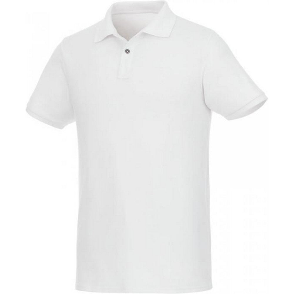 White - Front - Elevate Mens Beryl Short Sleeve Organic Polo Shirt