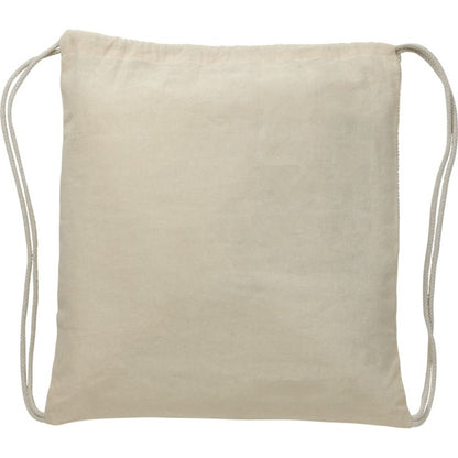 Natural - Back - Bullet Maine Cotton Backpack