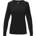 Solid Black - Front - Elevate Womens-Ladies Merrit Pullover