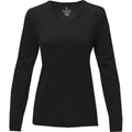 Solid Black - Front - Elevate Womens-Ladies Stanton Pullover