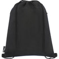 Navy Heather - Side - Bullet Ross Recycled Drawstring Bag