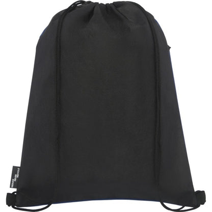 Navy Heather - Side - Bullet Ross Recycled Drawstring Bag