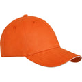 Orange - Side - Elevate Unisex Adult Darton Sandwich 6 Panel Cap