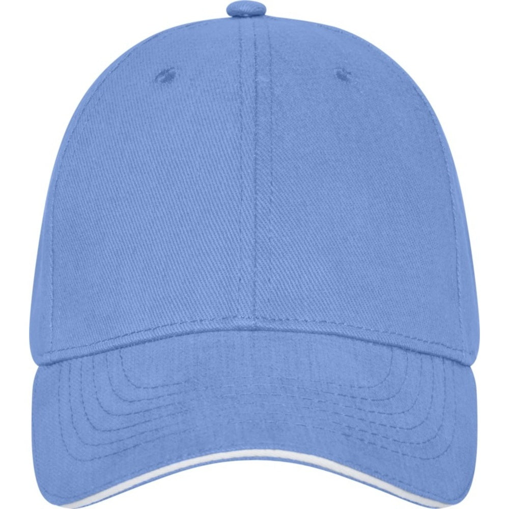 Light Blue - Front - Elevate Unisex Adult Darton Sandwich 6 Panel Cap