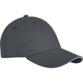 Storm Grey - Side - Elevate Unisex Adult Darton Sandwich 6 Panel Cap