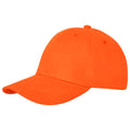 Orange - Side - Elevate Unisex Adult Davis 6 Panel Cap