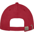 Red - Back - Elevate Unisex Adult Davis 6 Panel Cap