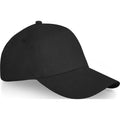 Solid Black - Side - Elevate Unisex Adult Doyle 5 Panel Cap