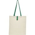 Natural-Green - Front - Bullet Nevada Cotton Tote Bag