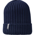 Navy - Front - Elevate Unisex Adult Ives Organic Cotton Beanie