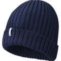 Navy - Side - Elevate Unisex Adult Ives Organic Cotton Beanie