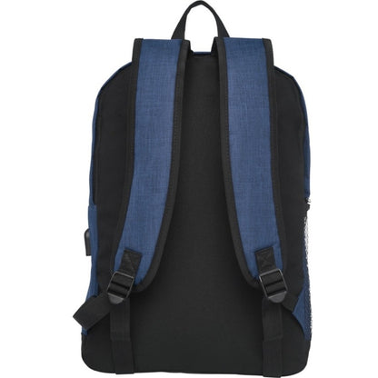 Navy Heather - Back - Bullet Hoss Laptop Bag