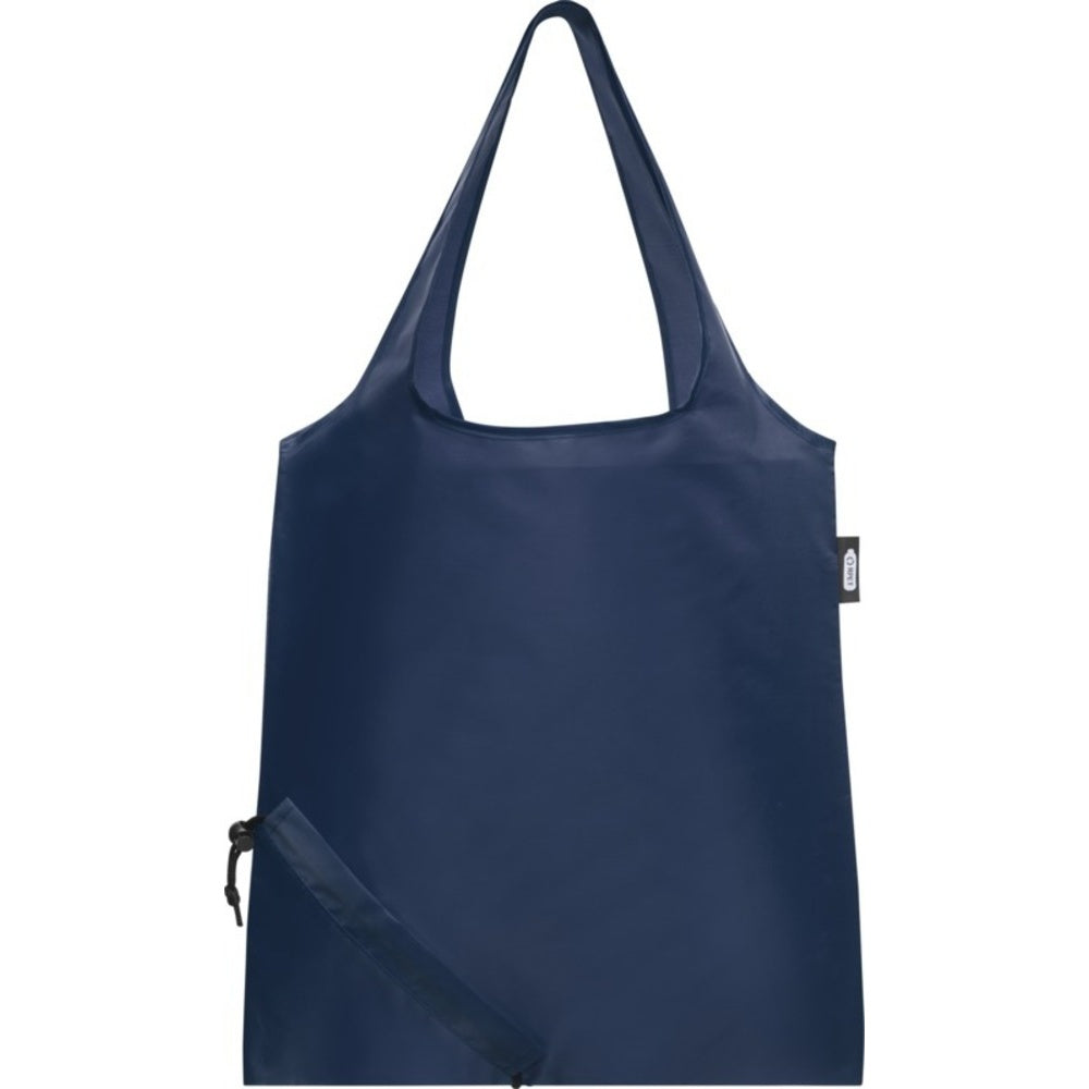 Navy - Back - Bullet Sabia Recycled Packaway Tote Bag