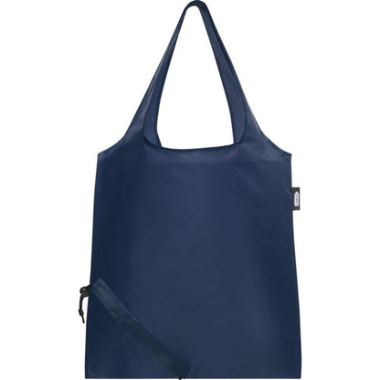 Navy - Back - Bullet Sabia Recycled Packaway Tote Bag