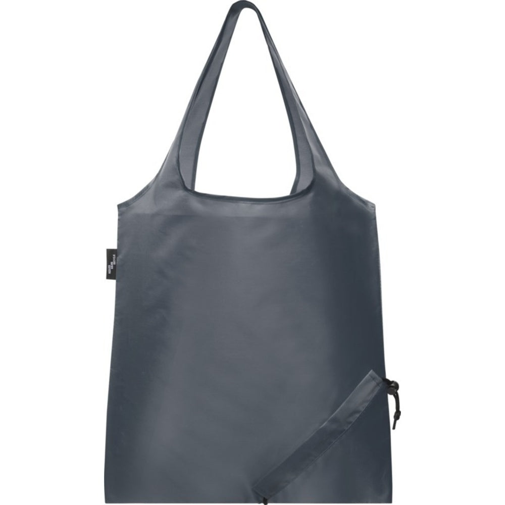Charcoal - Back - Bullet Sabia Recycled Packaway Tote Bag