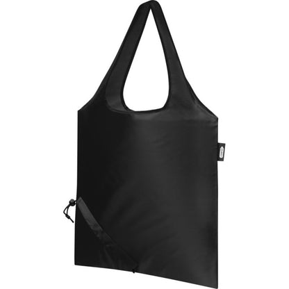 Black - Side - Bullet Sabia Recycled Packaway Tote Bag