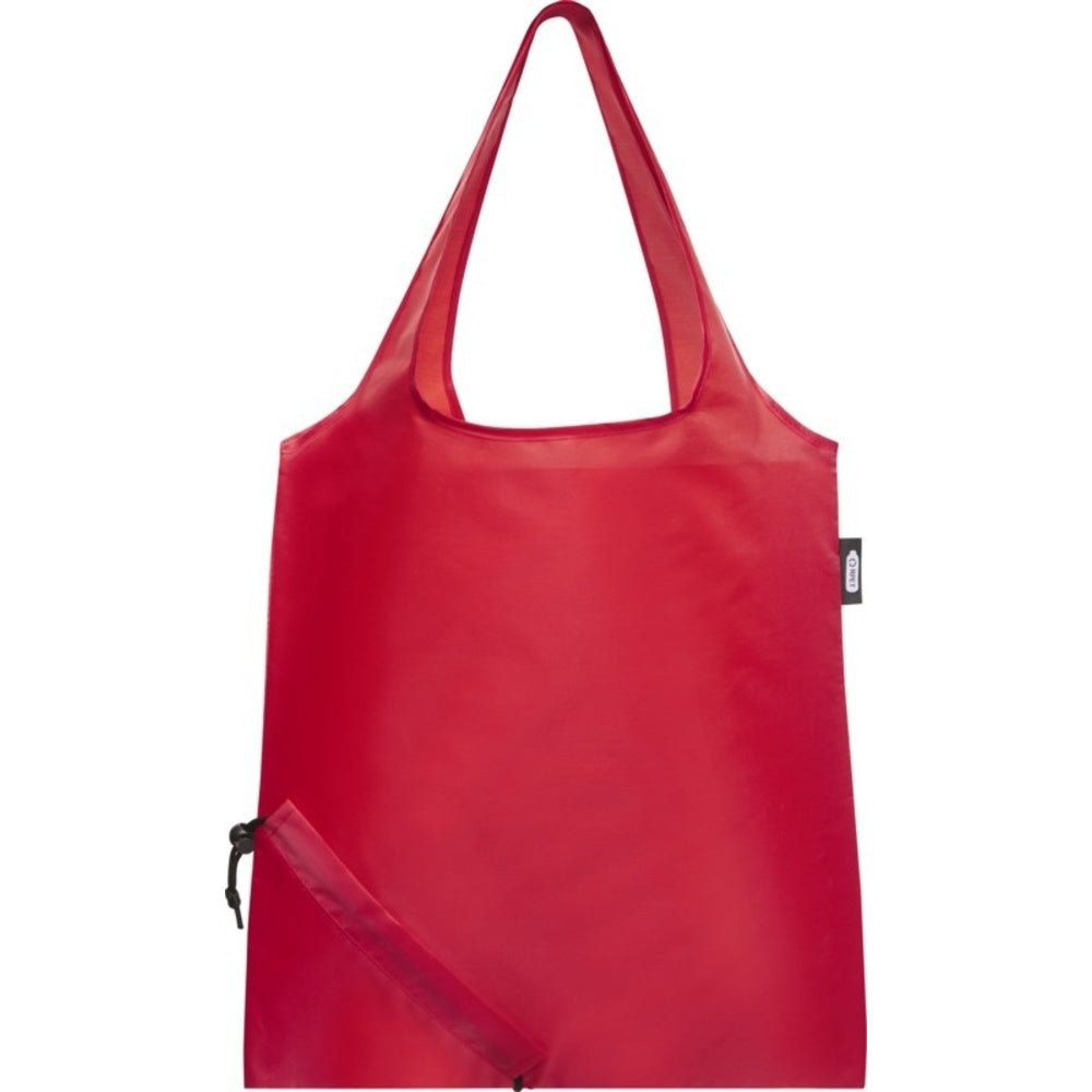 Red - Front - Bullet Sabia Recycled Packaway Tote Bag