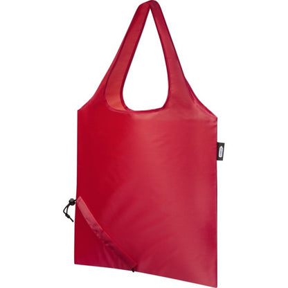 Red - Side - Bullet Sabia Recycled Packaway Tote Bag