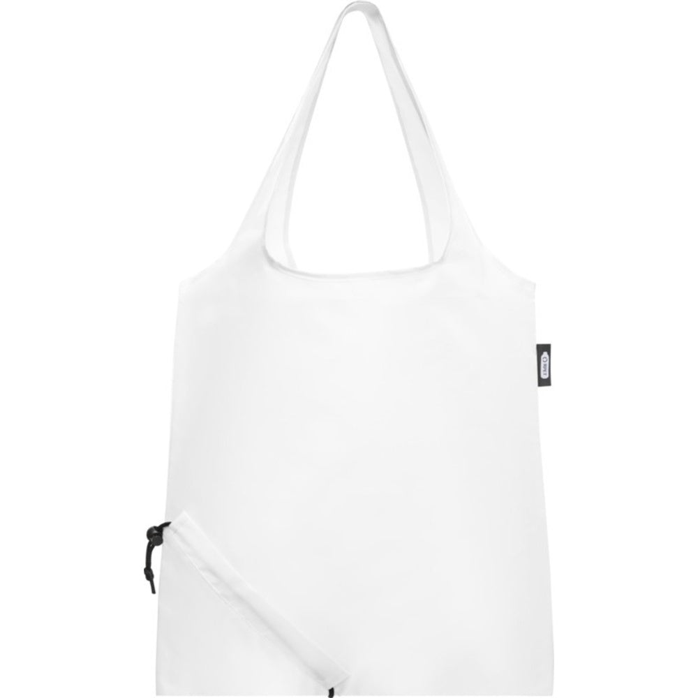 White - Front - Bullet Sabia Recycled Packaway Tote Bag
