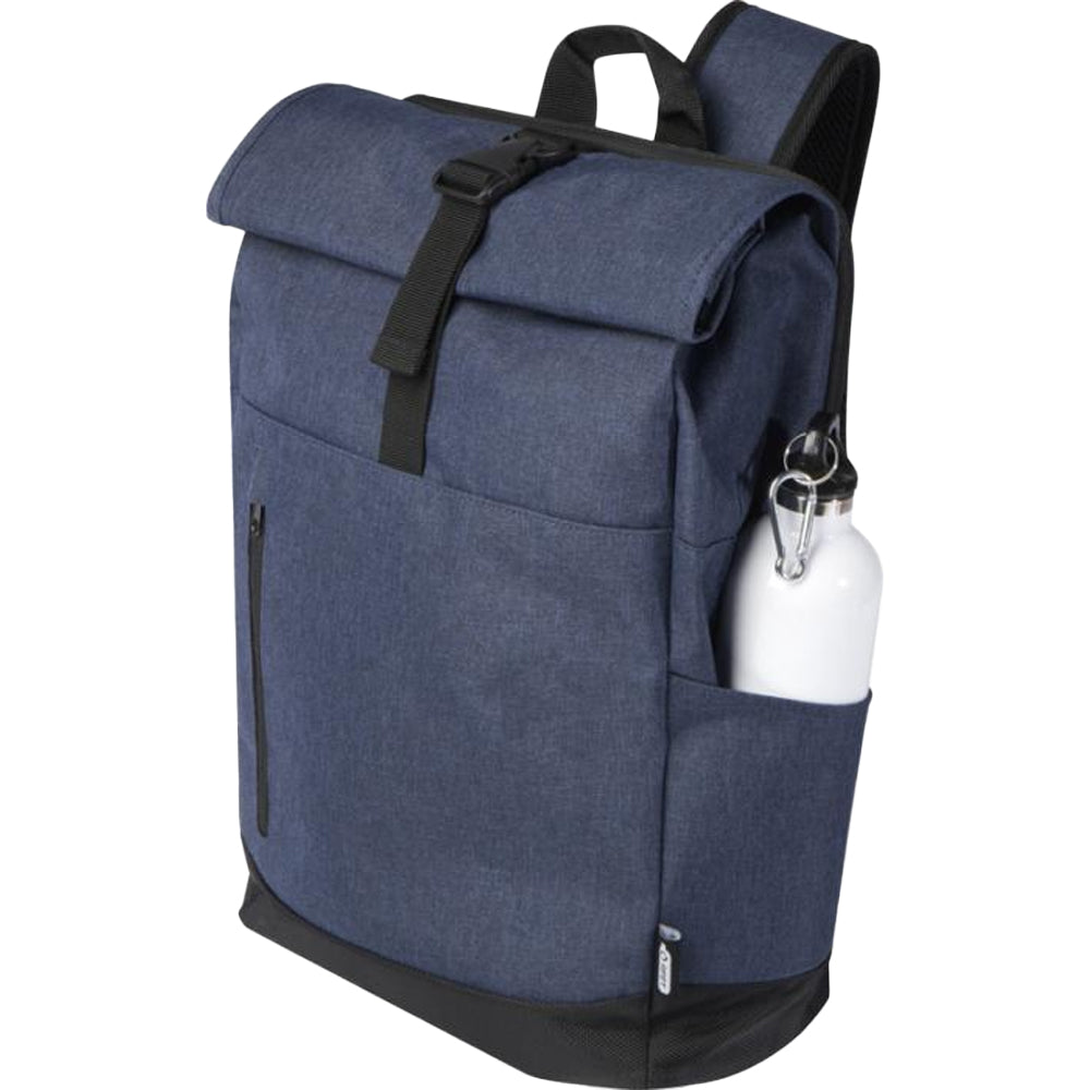 Heather Navy - Side - Avenue Hose 15.6" Roll Up Laptop Bag