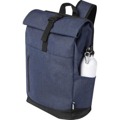 Heather Navy - Side - Avenue Hose 15.6" Roll Up Laptop Bag