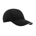 Solid Black - Front - Elevate NXT Morion Recycled 6 Panel Cool Baseball Cap