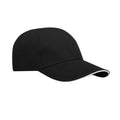 Solid Black - Front - Elevate NXT Topaz 6 Panel Baseball Cap