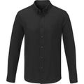 Solid Black - Front - Elevate Mens Pollux Long-Sleeved Shirt