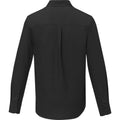 Solid Black - Back - Elevate Mens Pollux Long-Sleeved Shirt