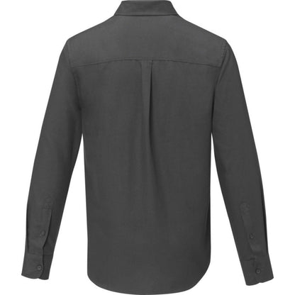 Storm Grey - Back - Elevate Mens Pollux Long-Sleeved Shirt