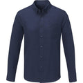 Navy - Front - Elevate Mens Pollux Long-Sleeved Shirt