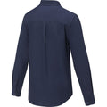 Navy - Side - Elevate Mens Pollux Long-Sleeved Shirt