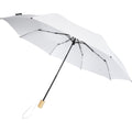 White - Front - Avenue Birgit Recycled Folding Umbrella