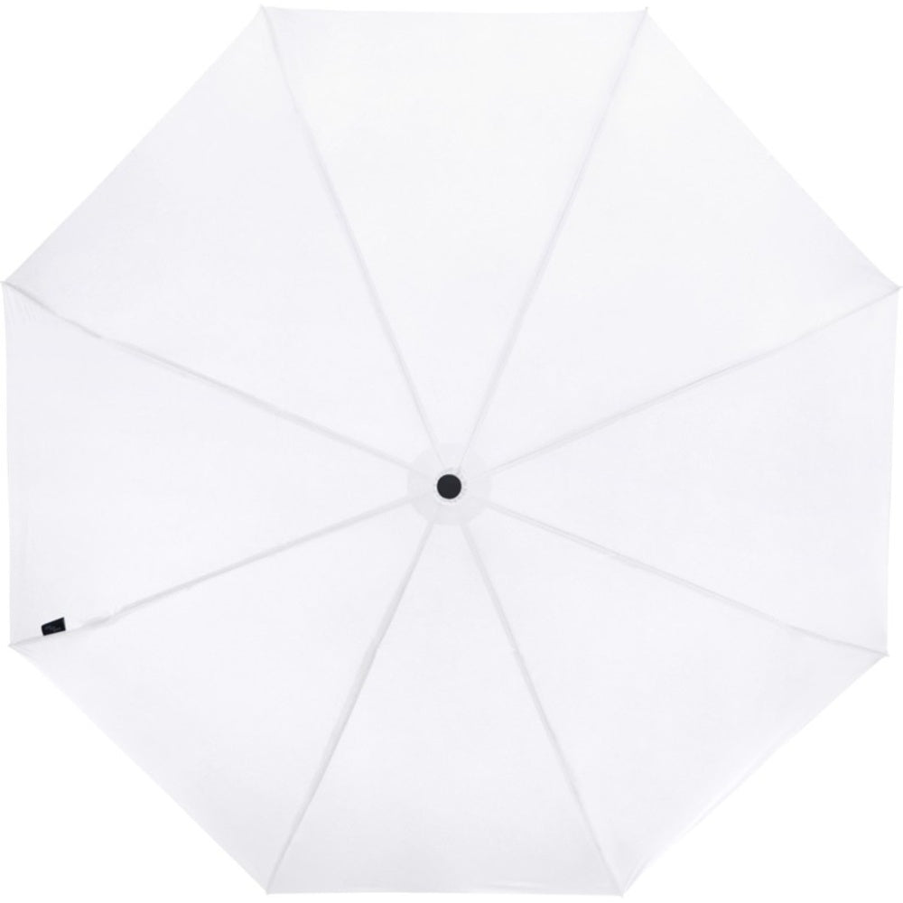 White - Side - Avenue Birgit Recycled Folding Umbrella