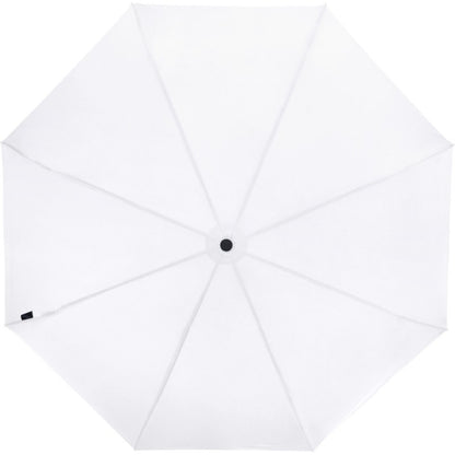 White - Side - Avenue Birgit Recycled Folding Umbrella