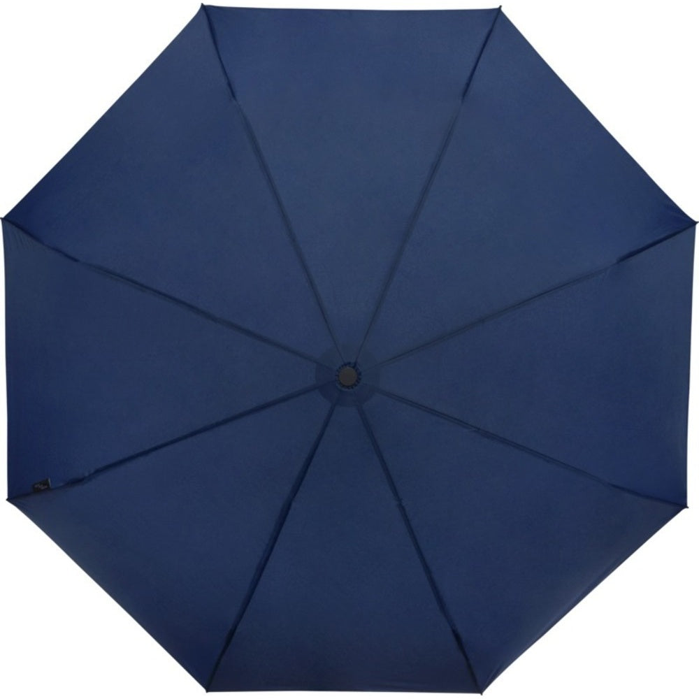 Navy - Side - Avenue Birgit Recycled Folding Umbrella