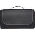 Solid Black - Back - Bullet Salvie Plastic Picnic Blanket