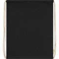 Solid Black - Back - Bullet Orissa Organic Cotton Drawstring Bag