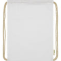 White - Back - Bullet Orissa Organic Cotton Drawstring Bag