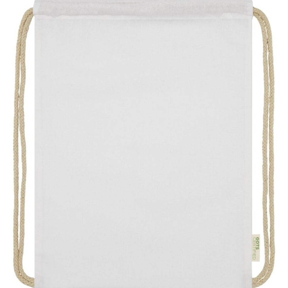 White - Back - Bullet Orissa Organic Cotton Drawstring Bag